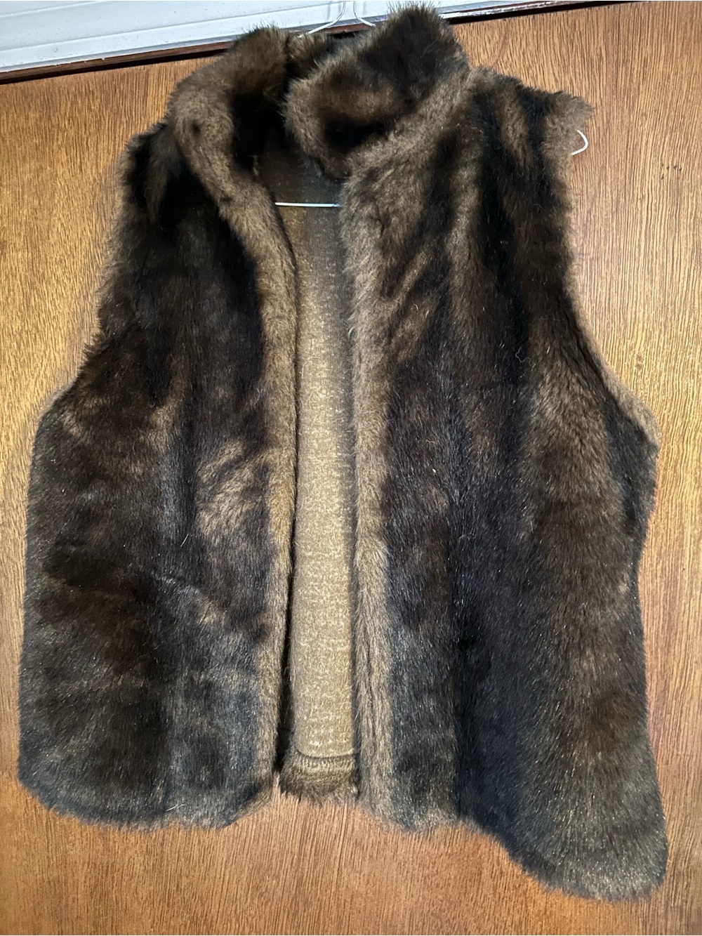 Parkhurst Outdoor Edition Vest XL Brown Faux Fur Urban Cowgirl Glam Rodeo Girl